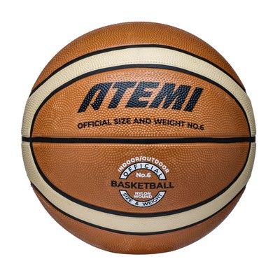 Мяч баскетбольный Atemi, размер 6, резина, 12 панелей, BB200N, окруж 72-77, клееный