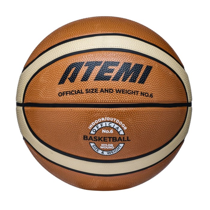 Мяч баскетбольный Atemi, размер 6, резина, 12 панелей, BB200N, окруж 72-77, клееный - Фото 1