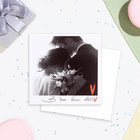 Мини-открытка "В день вашей свадьбы!" молодожены, 7,5 х 7,5 см - фото 9097519