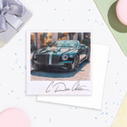 Мини-открытка "С Днём Свадьбы" автомобиль, 7,5 х 7,5 см - фото 9097521