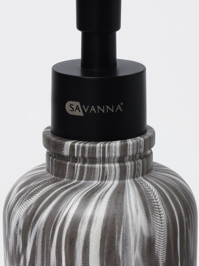 Набор аксессуаров для ванной комнаты SAVANNA, 2 предмета, дозатор, стакан, серый