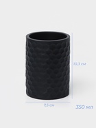 Набор аксессуаров для ванной комнаты SAVANNA, 2 предмета, дозатор, стакан, чёрный - Фото 3