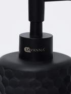 Набор аксессуаров для ванной комнаты SAVANNA, 2 предмета, дозатор, стакан, чёрный - Фото 4