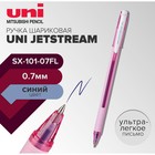 Ручка шариковая UNI Jetstream SX-101-07FL, 0.7 мм, синий, корпус розовый - фото 9097988