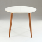 Стол кухонный раскладной+вкладка, D900, 440мм (Вдоль), бодега светлый - фото 24063147