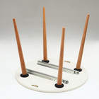 Стол кухонный раскладной+вкладка, D900, 440мм (Вдоль), бодега светлый - фото 24063151