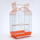 Клетка для птиц Bd-3/1o, раскрывающаяся крыша, 47,5х37х70 см, оранжевая (фасовка 6 шт) - Фото 1