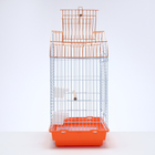 Клетка для птиц Bd-3/1o, раскрывающаяся крыша, 47,5х37х70 см, оранжевая (фасовка 6 шт) - Фото 3