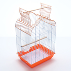 Клетка для птиц Bd-3/1o, раскрывающаяся крыша, 47,5х37х70 см, оранжевая (фасовка 6 шт) - Фото 4