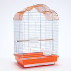 Клетка для птиц Bd-3/1o, раскрывающаяся крыша, 47,5х37х70 см, оранжевая (фасовка 6 шт) - Фото 5