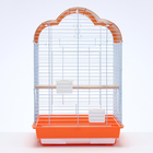 Клетка для птиц Bd-3/1o, раскрывающаяся крыша, 47,5х37х70 см, оранжевая (фасовка 6 шт) - Фото 6