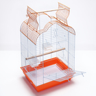 Клетка для птиц Bd-3/1o, раскрывающаяся крыша, 47,5х37х70 см, оранжевая (фасовка 6 шт) - Фото 7