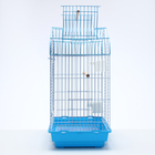 Клетка для птиц Bd-3/1o, раскрывающаяся крыша, 47,5 х 37 х 70 см, голубая (фасовка 6 шт) - Фото 3