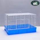 Клетка для кроликов RT-1, 62 х 42 х 39 см, синяя - Фото 1