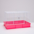 Клетка для кроликов RT-1, 62 х 42 х 39 см, розовая - Фото 2