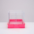 Клетка для кроликов RT-1, 62×42×39 см, розовая - Фото 4