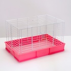 Клетка для кроликов RT-1, 62 х 42 х 39 см, розовая - Фото 5