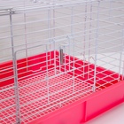Клетка для кроликов RT-1, 62 х 42 х 39 см, розовая - Фото 6