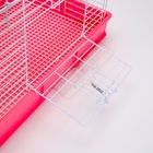 Клетка для кроликов RT-1, 62×42×39 см, розовая - Фото 8