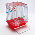 Клетка для птиц укомплектованная Bd-1/2q, 30 х 23 х 39 см, красная (фасовка 12 шт) - Фото 5