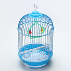 Клетка для птиц круглая укомплектованная Bd-4/2, 23,5 х 33 см, голубая (фасовка 20 шт) - Фото 2
