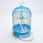 Клетка для птиц круглая укомплектованная Bd-4/2, 23,5 х 33 см, голубая (фасовка 20 шт) - Фото 3