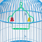 Клетка для птиц круглая укомплектованная Bd-4/2, 23,5 х 33 см, голубая (фасовка 20 шт) - Фото 4