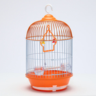 Клетка для птиц круглая укомплектованная Bd-4/2, 23,5 х 33 см, оранжевая  (фасовка 20 шт) - фото 321603052