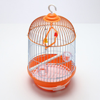 Клетка для птиц круглая укомплектованная Bd-4/2, 23,5 х 33 см, оранжевая  (фасовка 20 шт) - Фото 2