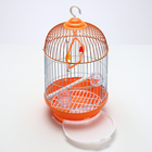 Клетка для птиц круглая укомплектованная Bd-4/2, 23,5 х 33 см, оранжевая  (фасовка 20 шт) - Фото 3