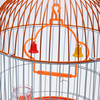 Клетка для птиц круглая укомплектованная Bd-4/2, 23,5 х 33 см, оранжевая  (фасовка 20 шт) - Фото 4
