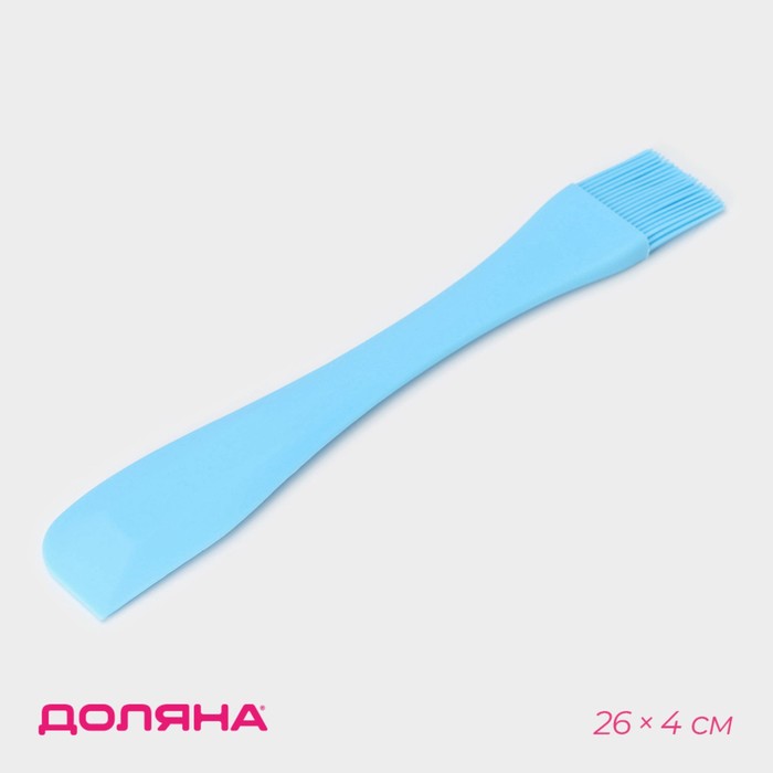 Кисть Доляна «Дуэт», силикон, 26×4×1 см, голубая - Фото 1