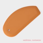 Шпатель кондитерский с размерной линейкой KONFINETTA, 17.5×8×0.7 см, силикон, бежевый - Фото 2