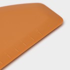 Шпатель кондитерский с размерной линейкой KONFINETTA, 17.5×8×0.7 см, силикон, бежевый - Фото 4