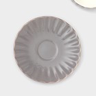 УЦЕНКА Сервиз фарфоровый чайный Доляна «Вивьен», 12 предметов: 6 чашек 200 мл, 6 блюдец d=15 см, серая - Фото 5