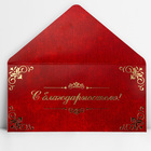Конверт для денег «С благодарностью», тиснение, 16.5 х 8 см - Фото 2