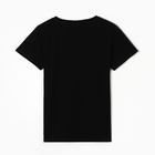 Футболка женская "Луна", цвет черный, размер 46 - фото 24135626