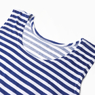 Майка мужская тельняшка, цвет белый/синий, размер 52 - фото 24135853