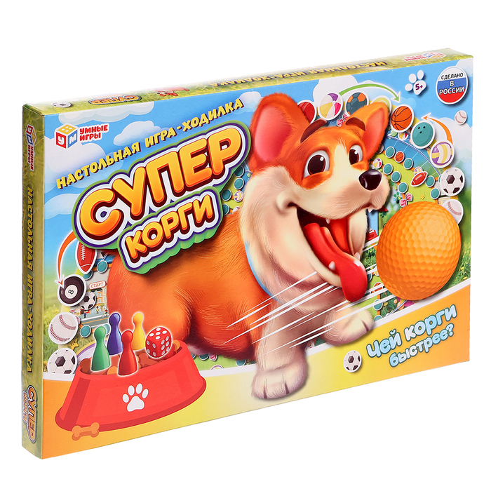 

Настольная игра «Супер корги. Чей корги быстрее», 2-4 игрока, 5+