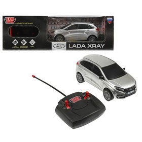 Машина радиоуправляемая, LADA XRAY, световые эффекты, 18 см, серебряный
