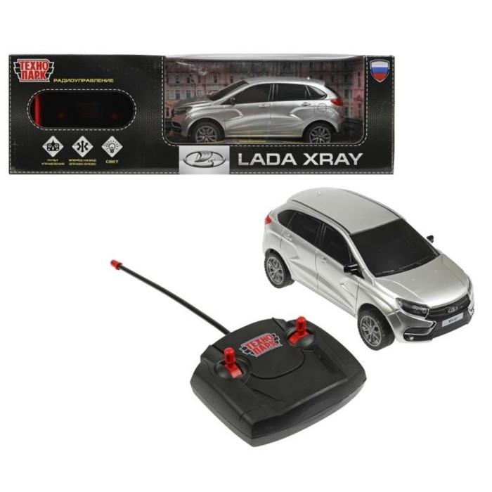 Машина радиоуправляемая, LADA XRAY, световые эффекты, 18 см, серебряный - Фото 1
