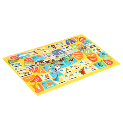 Настольная игра «Чебурашка. Азбука и счёт», на блистере