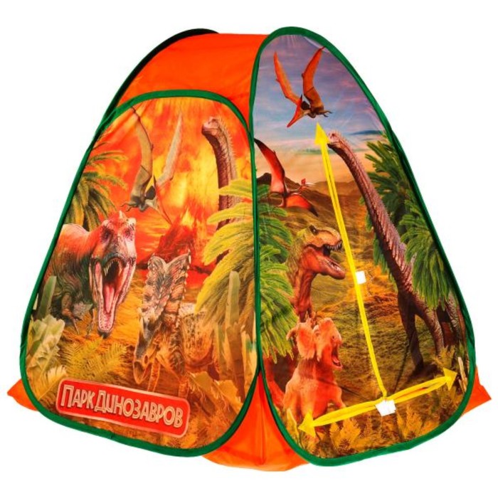 Палатка детская игровая «Парк динозавров», 81х 90 х 81 см, в сумке, 3+ - фото 1909646195