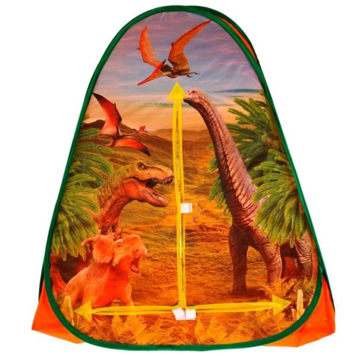 Палатка детская игровая «Парк динозавров», 81х 90 х 81 см, в сумке, 3+ - фото 1909646197