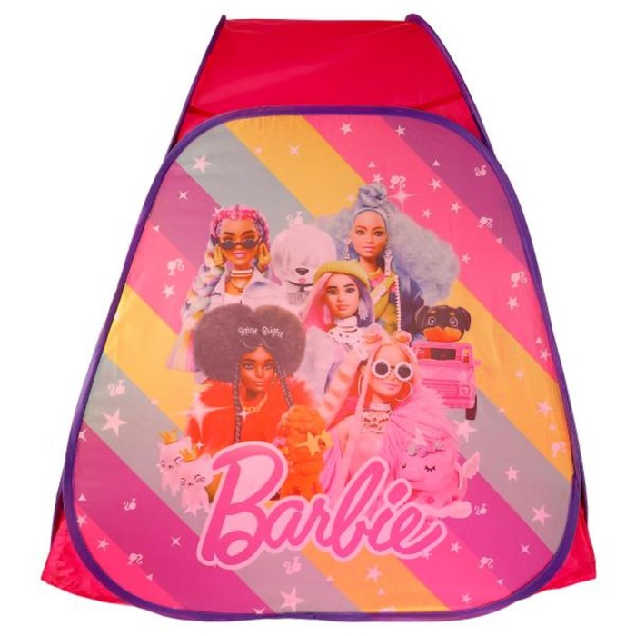 Палатка детская игровая «Барби», 81х 90 х 81см, в сумке, 3+ - фото 1909646200