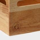 Органайзер деревянный кухонный, подставка под специи 17,8×27,3×14,6 см, гевея - фото 4453911