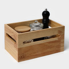Органайзер деревянный кухонный, подставка под специи 17,8×27,3×14,6 см, гевея - фото 4453913
