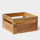 Органайзер деревянный кухонный, подставка для специй, 24,5×27,3×14,6 см, гевея - Фото 1