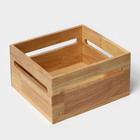 Органайзер деревянный кухонный, подставка для специй, 24,5×27,3×14,6 см, гевея - Фото 2