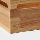 Органайзер деревянный кухонный, подставка для специй, 24,5×27,3×14,6 см, гевея - фото 4453917